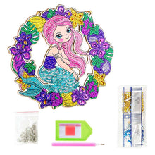 Cargar imagen en el visor de la galería, Colgante de Puerta Diamond Painting 5D Sirena