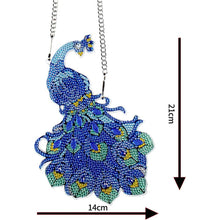Cargar imagen en el visor de la galería, Colgador de Puerta Diamond Painting 5D Pavo Real