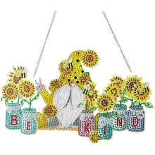 Cargar imagen en el visor de la galería, Colgador de puerta Diamond Painting 5D Gnomo Girasol