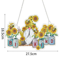 Cargar imagen en el visor de la galería, Colgante de Puerta Diamond Painting 5D Gnomo Girasol