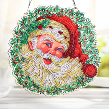 Cargar imagen en el visor de la galería, Colgante de Puerta Diamond Painting 5D Papá Noel