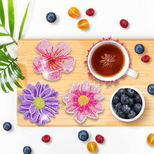 Cargar imagen en el visor de la galería, Posavasos Diamond Painting 5D Flores