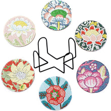Cargar imagen en el visor de la galería, Posavasos Diamond Painting 5D con Flores