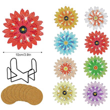 Cargar imagen en el visor de la galería, Posavasos Diamond Painting 5D Flores Coloridas