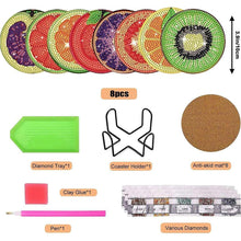 Cargar imagen en el visor de la galería, Posavasos Diamond Painting 5D con Frutas