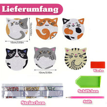 Cargar imagen en el visor de la galería, Posavasos Diamond Painting 5D con Gatos