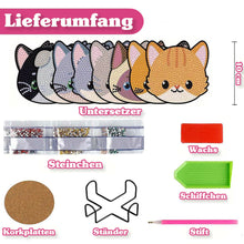 Cargar imagen en el visor de la galería, Posavasos Diamond Painting 5D Gatos