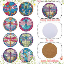 Cargar imagen en el visor de la galería, Posavasos Diamond Painting 5D Libélulas