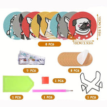 Cargar imagen en el visor de la galería, Posavasos Diamond Painting 5D con Perros Afortunados