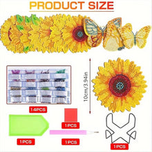 Cargar imagen en el visor de la galería, Posavasos Diamond Painting 5D con girasoles conjunto de 10 piezas