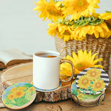 Cargar imagen en el visor de la galería, Posavasos Diamond Painting 5D con Girasoles