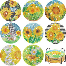 Cargar imagen en el visor de la galería, Posavasos Diamond Painting 5D con Girasoles