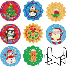 Cargar imagen en el visor de la galería, Posavasos Diamond Painting 5D con Navidad