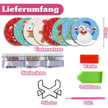 Cargar imagen en el visor de la galería, Posavasos Diamond Painting 5D Navidad