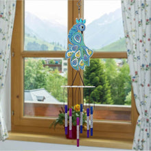 Cargar imagen en el visor de la galería, Carillón Diamond Painting con Pavo Real