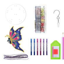 Cargar imagen en el visor de la galería, Carillón Diamond Painting con Diseño de Mariposa