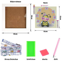 Cargar imagen en el visor de la galería, Diamond Painting Abeja para Niños con Marco de Fotos