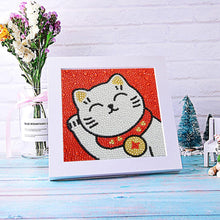 Cargar imagen en el visor de la galería, Diamond Painting 5D Gato para Niños con Marco de Fotos