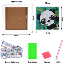 Cargar imagen en el visor de la galería, Diamond Painting con Panda para Niños con Marco de Fotos