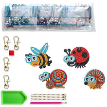 Cargar imagen en el visor de la galería, Conjunto de 4 Piezas de Colgante Diamond Painting 5D Insectos