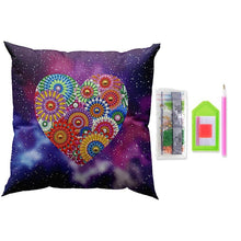 Cargar imagen en el visor de la galería, Funda de Cojín Diamond Painting 5D 30x30 cm Mandala Corazón