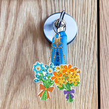 Cargar imagen en el visor de la galería, Llavero Diamond Painting 5D Ramo de Flores 5 Piezas