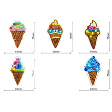 Cargar imagen en el visor de la galería, Llavero Diamond Painting 5D Helado