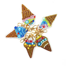 Cargar imagen en el visor de la galería, Llavero Diamond Painting 5D Helado