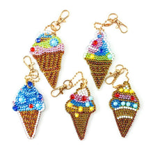 Cargar imagen en el visor de la galería, Llavero Diamond Painting 5D Helado