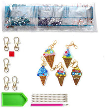 Cargar imagen en el visor de la galería, Llavero Diamond Painting 5D Helado