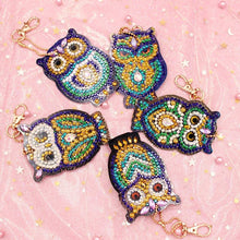 Cargar imagen en el visor de la galería, Llavero Diamond Painting 5D Búhos Conjunto de 5 Piezas