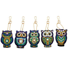 Cargar imagen en el visor de la galería, Llavero Diamond Painting 5D Búhos Conjunto de 5 Piezas