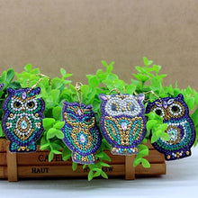 Cargar imagen en el visor de la galería, Llavero Diamond Painting 5D Búhos Conjunto de 5 Piezas