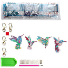 Cargar imagen en el visor de la galería, Llavero Diamond Painting 5D Colibríes 4 Piezas