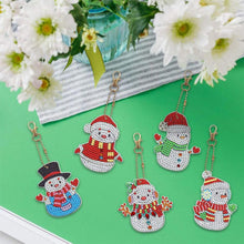 Cargar imagen en el visor de la galería, Llavero Diamond Painting 5D con Muñecos de Nieve 5 Piezas