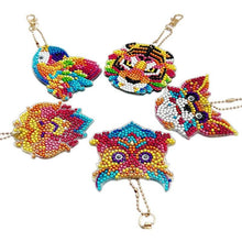 Cargar imagen en el visor de la galería, Llavero Diamond Painting 5D Animales 5 Piezas