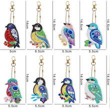 Cargar imagen en el visor de la galería, Llavero Diamond Painting 5D Pájaros 8 Piezas