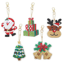 Cargar imagen en el visor de la galería, Llavero Diamond Painting 5D Navidad 5 Piezas