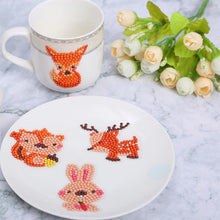 Cargar imagen en el visor de la galería, Conjunto de Pegatinas Diamond Painting con Animales del Bosque para Niños