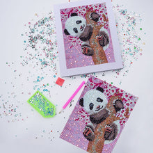 Cargar imagen en el visor de la galería, Diamond Painting 5D Panda para Niños con Marco de Fotos