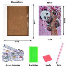 Cargar imagen en el visor de la galería, Diamond Painting 5D Panda para Niños con Marco de Fotos