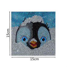 Cargar imagen en el visor de la galería, Diamond Painting 5D Niños Pingüino con Marco de Fotos