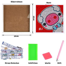 Cargar imagen en el visor de la galería, Diamond Painting 5D Cerdito para Niños con Marco de Fotos