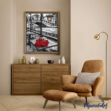 Cargar imagen en el visor de la galería, Pintar Por Números - Rosas Cerca Del Río - Figuredart - Ciudades Flores Romanticismo