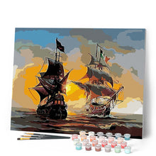 Cargar imagen en el visor de la galería, Pintar Por Números - Los Barcos De Guerra - Figuredart - Barcos