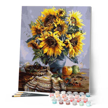 Cargar imagen en el visor de la galería, Pintar Por Números - Girasoles En Jarrón - Figuredart - Flores