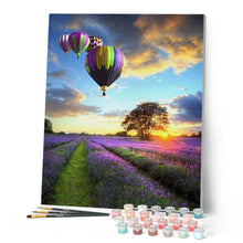 Cargar imagen en el visor de la galería, Pintar Por Números - Globos Y Lavanda - Figuredart - Paisajes