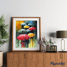Cargar imagen en el visor de la galería, Pintar Por Números - Paraguas De Colores - Figuredart - Ciudades