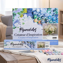 Cargar imagen en el visor de la galería, Pintar Por Números - Peony Blanco - Figuredart - Flores