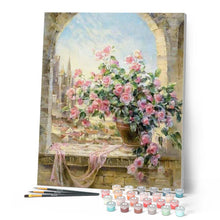Cargar imagen en el visor de la galería, Pintar Por Números - Una Vista De La Ventana - Figuredart - Flores